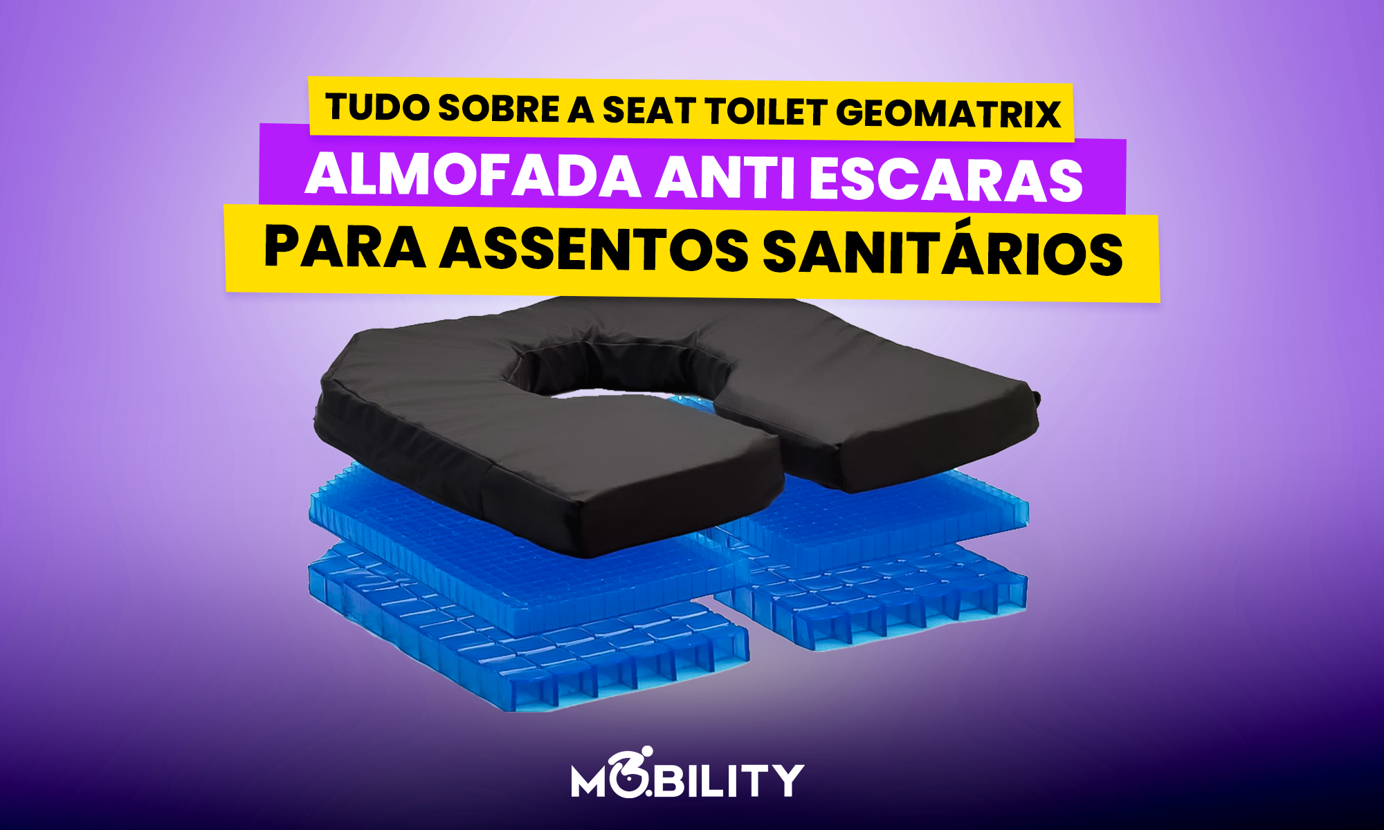 Almofada para assento sanitário Seat Toilet Geo-Matrix
