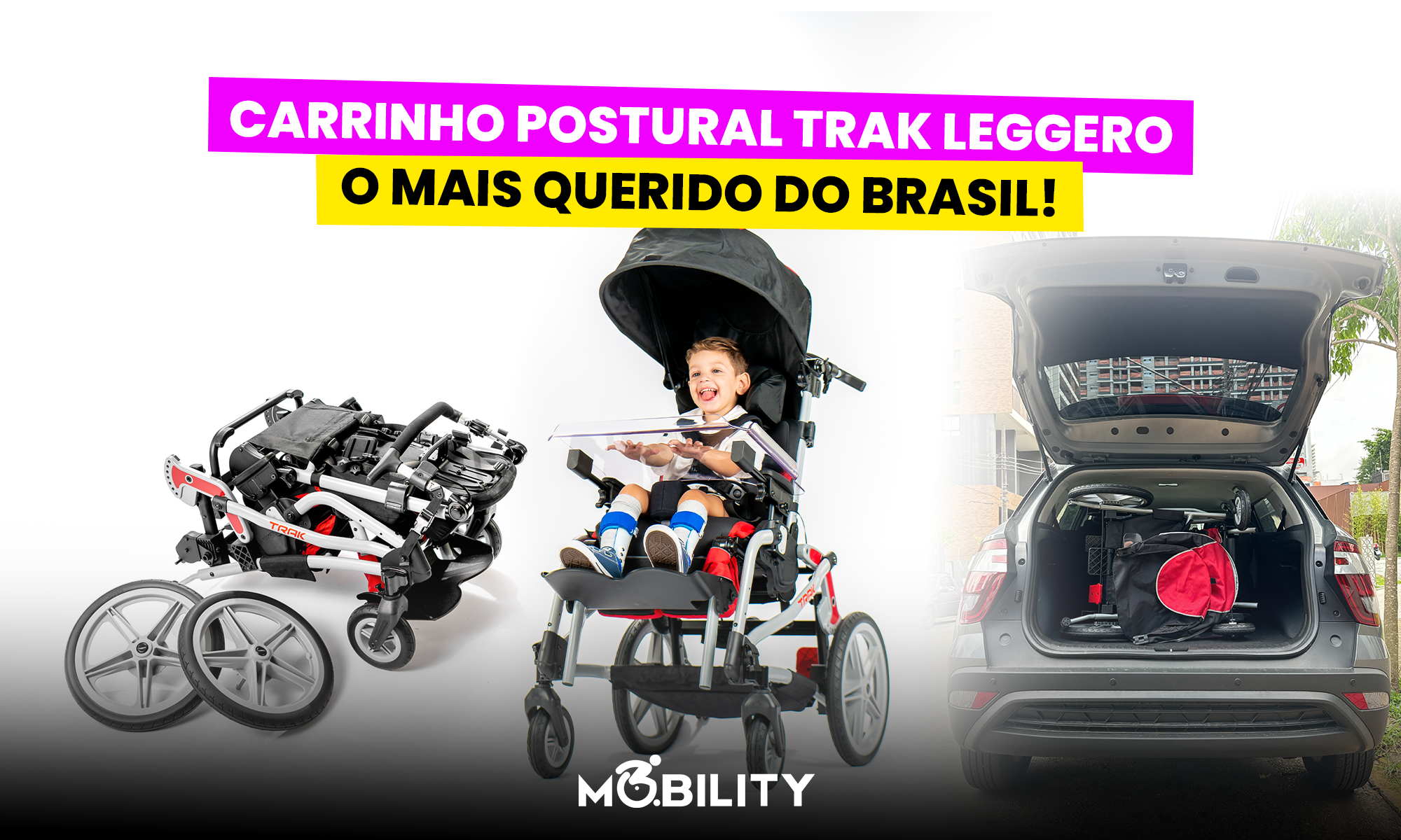 Carrinho Postural Infantil Leggero Trak: Mobilidade, Conforto e Crescimento em um só