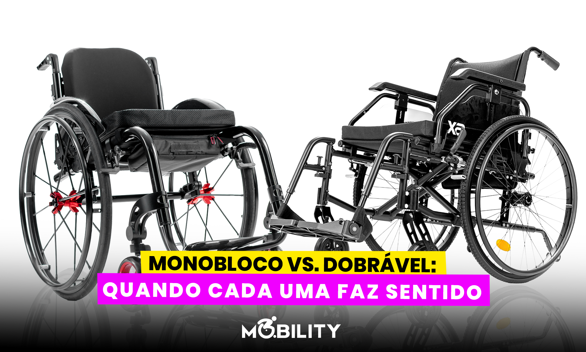 Cadeira de rodas monobloco ou dobrável? Quando cada uma faz sentido.
