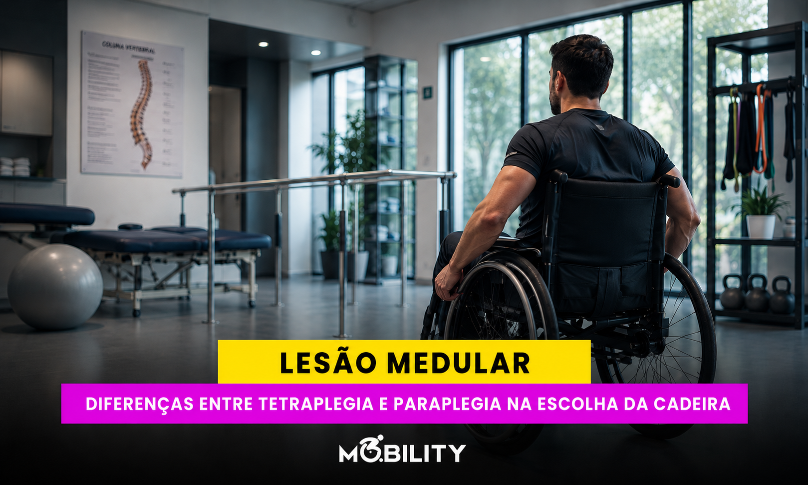 Cadeira de rodas para lesão medular: o que muda entre tetraplegia e paraplegia