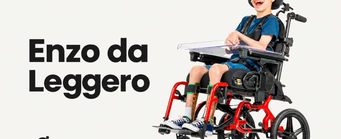 Enzo, da Leggero: cadeira pediátrica com tilt e opções de configuração